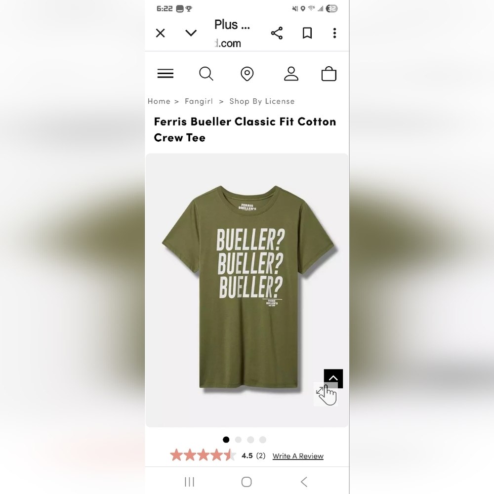 Torrid Ferris Bueller Classic Fit Cotton Crew Tee - Picture 4 of 4